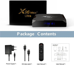 X96 Max Plus Ultra TV Box Android 11 Amlogic  Dual Wi-Fi, 4GB 64GB + Keyboard