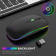 Load image into Gallery viewer, LED Wireless Mouse, Rechargeable Slim Wireless Silent Mouse, 2.4G Portable USB