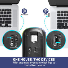 Load image into Gallery viewer, LED Wireless Mouse, Rechargeable Slim Wireless Silent Mouse, Bluetooth / USB