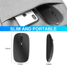 Load image into Gallery viewer, LED Wireless Mouse, Rechargeable Slim Wireless Silent Mouse, 2.4G Portable USB