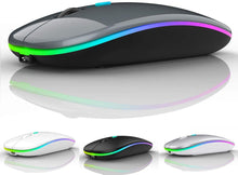 Load image into Gallery viewer, LED Wireless Mouse, Rechargeable Slim Wireless Silent Mouse, 2.4G Portable USB