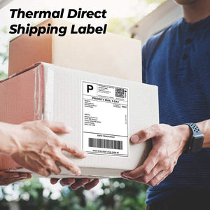 4” X 6” Direct Thermal Shipping Labels White Mailing Self-Adhesive - 2 Pack