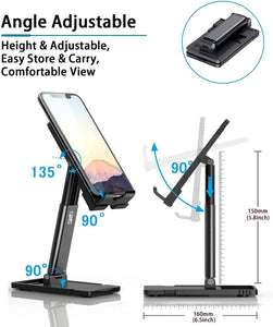 Adjustable Cell Phone / Tablet Stand, Phone Stand for Desk