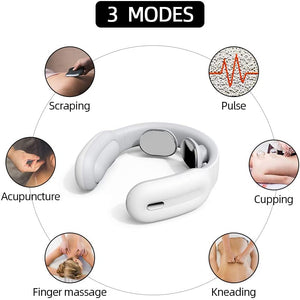 Portable Neck Massager with Heat Pulse 4D Cordless Intelligent Trigger Point Deep Tissue Massage