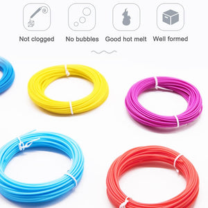 3D Pen Filament 328 Feet, 30 Colors, Each Color 16.4Ft PLA Filament Refills 1.75mm