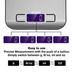 Food Digital Kitchen Scale Weight Grams and Oz