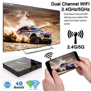 H96 Max Plus Android 9.0 TV Box,  4GB RAM 64GB ROM with MX3 Keyboard