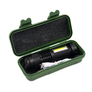 T6 Rechargeable Tactical Flashlight Ultra-Bright XML-T6 LED Torch (with case)