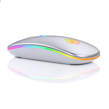 Load image into Gallery viewer, LED Wireless Mouse, Rechargeable Slim Wireless Silent Mouse, 2.4G Portable USB