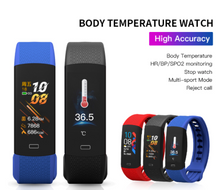 Load image into Gallery viewer, B6W Fitness Tracker / Smart Bracelet with Body Temperature Monitoring - Black