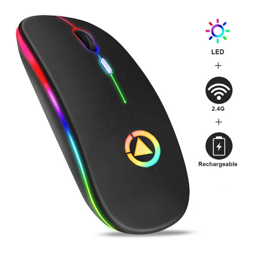 LED Wireless Mouse, Rechargeable