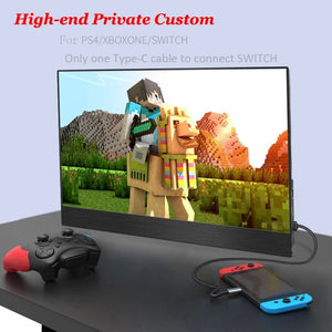 Portable monitor 15.6 4k - Computer LCD Screen Display 1080p for Laptop, Desktop etc. with Protective Case