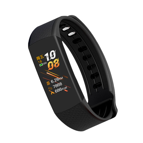 B6W Fitness Tracker / Smart Bracelet with Body Temperature Monitoring - Black