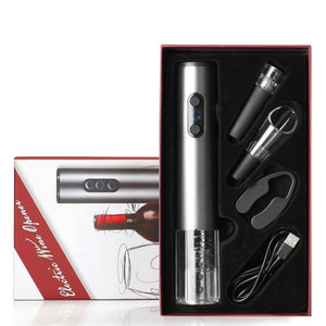 Electric Wine Opener, Rechargeable Automatic Corkscrew Wine Bottle Opener with Gift Bag