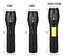 Load image into Gallery viewer, T6 Rechargeable Tactical Flashlight Ultra-Bright XML-T6 LED Torch (with case)