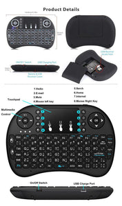 Rii i8 Mini Wireless Keyboard -  Backlit,