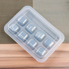 Load image into Gallery viewer, Set of 8 Stainless Steel Ice Cubes 1 inch Whiskey Stones Reusable Ice Cubes+Tong