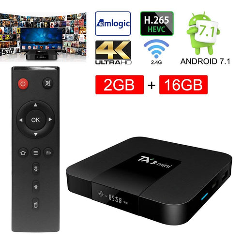 Android TV Box, Original TX3 Mini Android 8.1 TV Box 2GB RAM 16GB ROM Quad Core 64 Bits