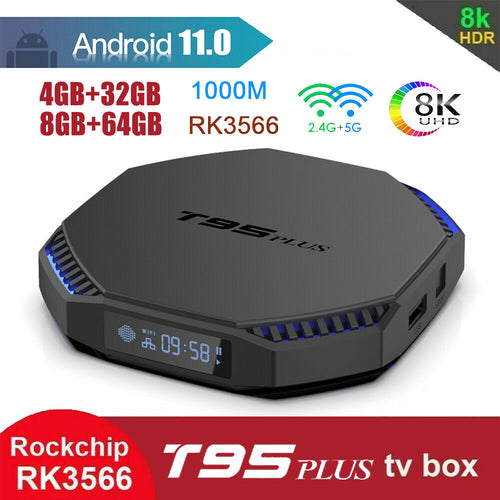 Android 11.0 TV Box, 2021 Newest T95 Plus with 4GB RAM 32GB ROM with Keyboard